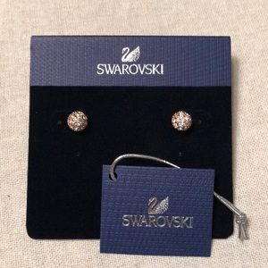 Swarovski rose gold stud earrings